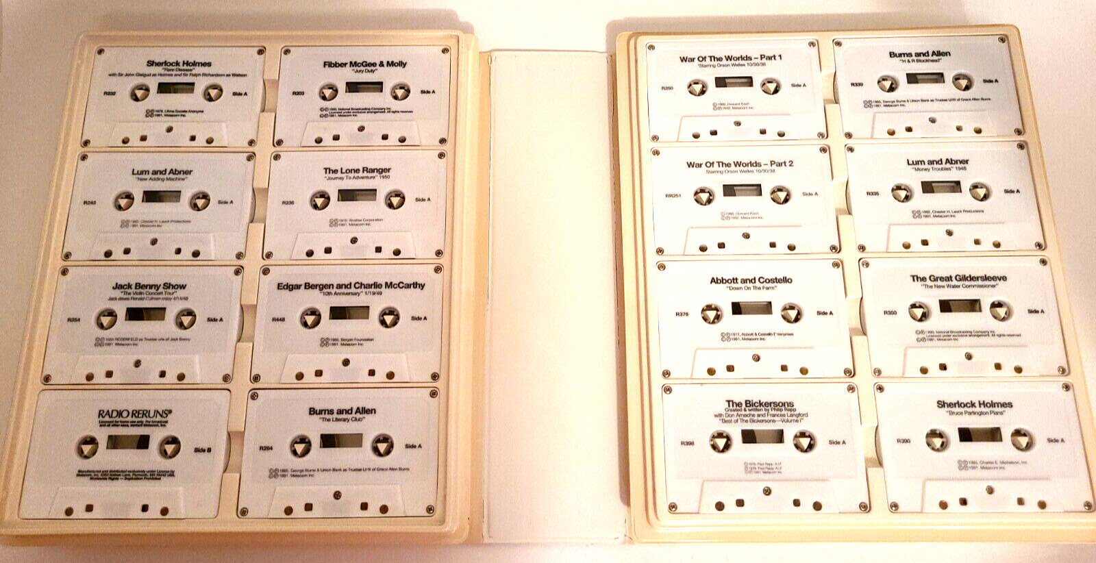 Vtg The Golden Years of Radio 40 Cassette Collectors Edition 92′ Abbott Costello
