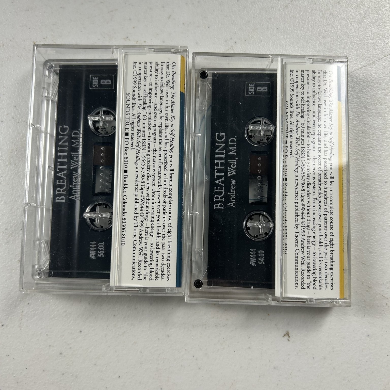 Breathing The Master Key to Self Healing by Andrew Weil MD Audiobook Cassettes 2