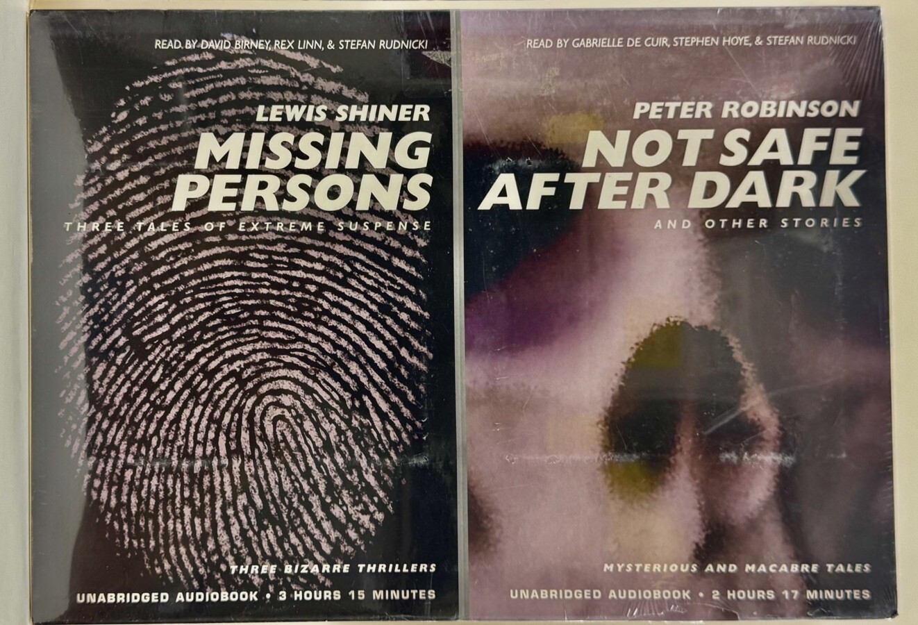 New Not Safe After Dark Peter Robinson & Missing Person Lewis Shiner Audiobook