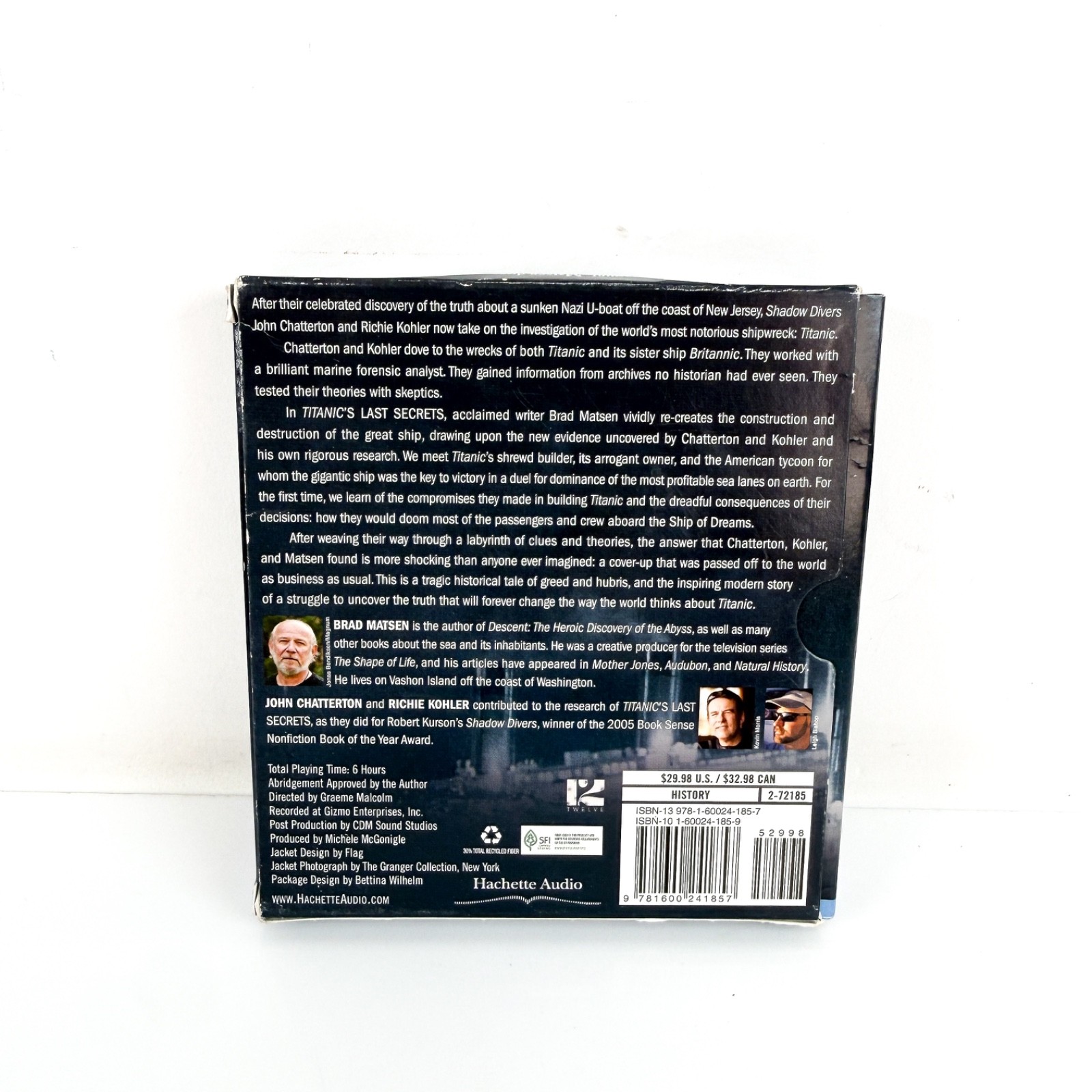 Titanic’s Last Secrets Brad Matsen Audiobook Abridged 5 CD’s Torn Shrink