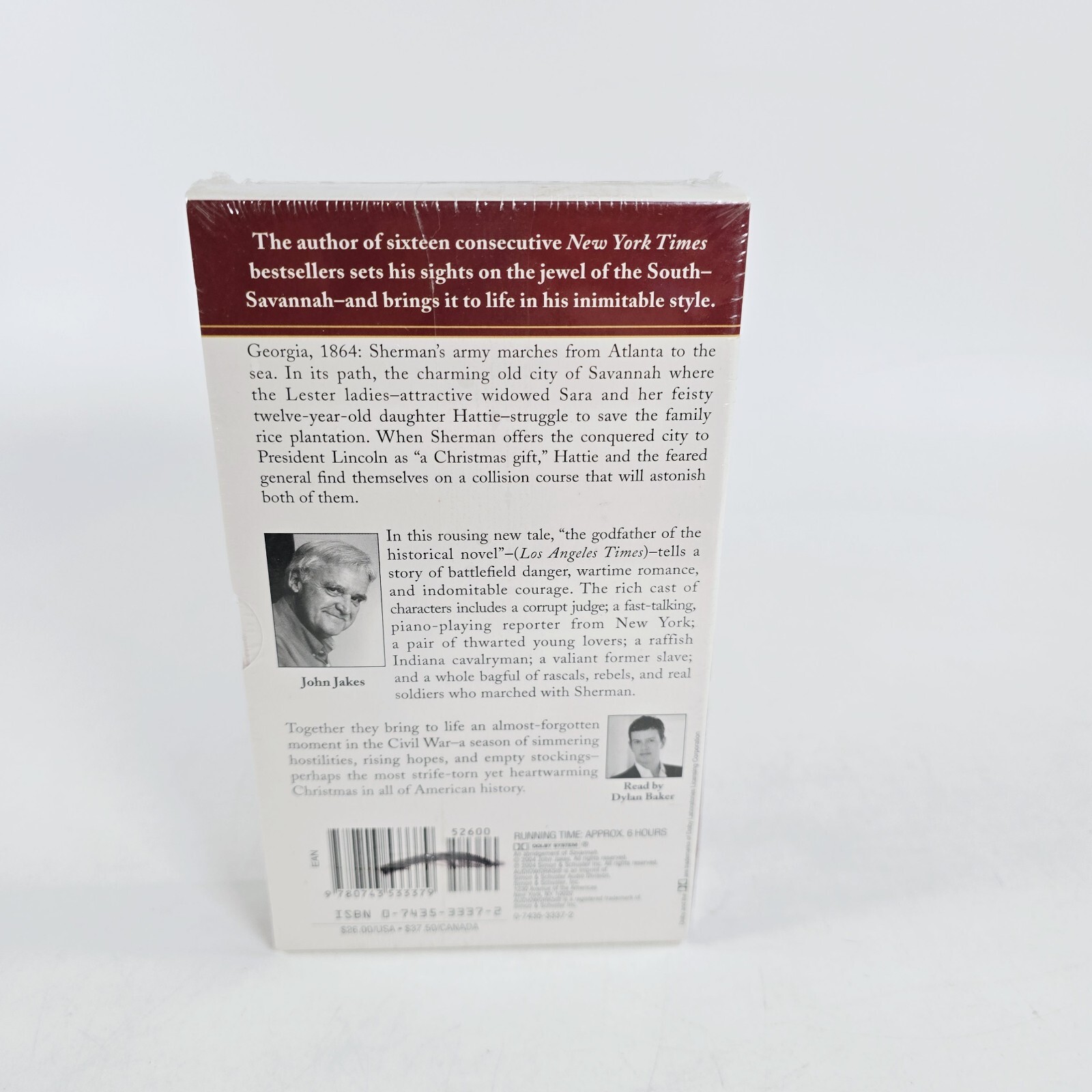 Savannah By John Jakes 2004 Read By Dylan Baker Cassette Audiobooks New & Sealed