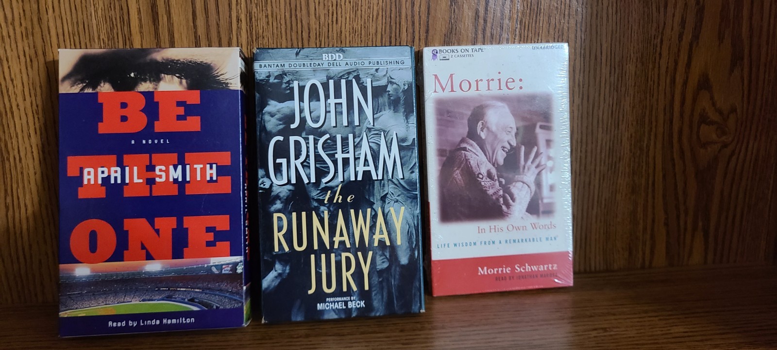 Lot of 3 Cassette Tapes – April Smith, Runaway Jury (Grisham), Morrie Sealed