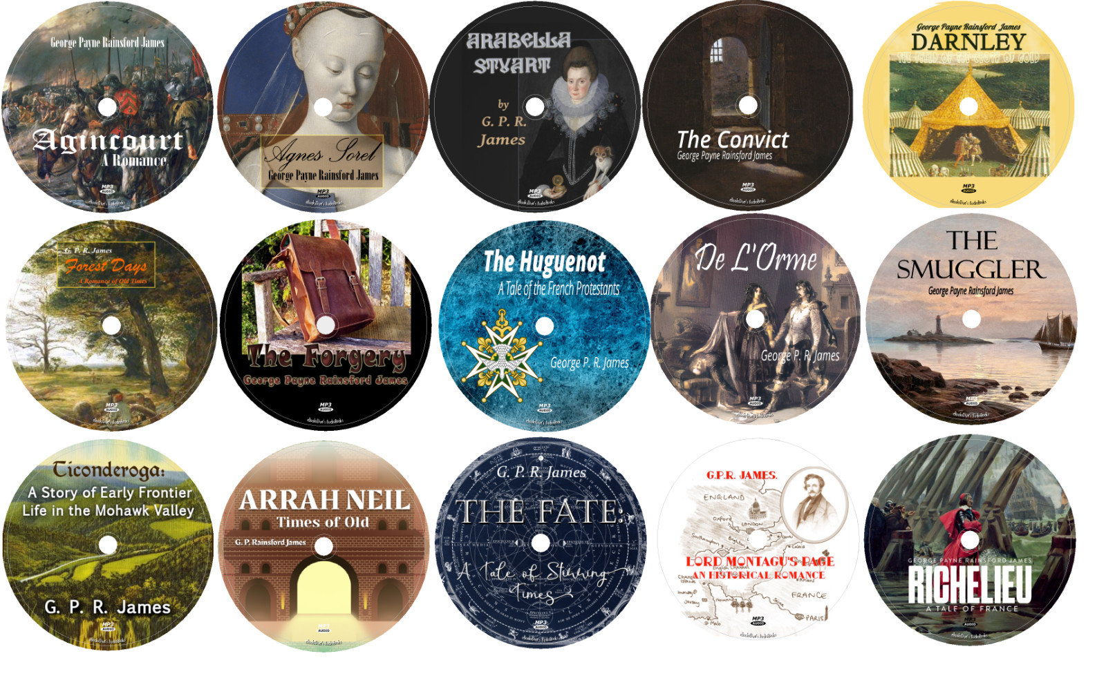 George Payne Rainsford James 16 Audiobooks in 16 MP3 Audio CDs