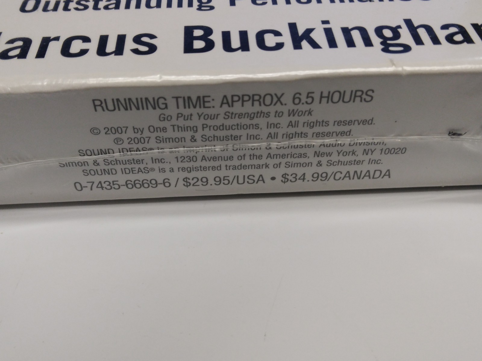 Marcus Buckingham «GO Put Strengths To Work» Audiobook 6.5 Hours New 6 Cd Set