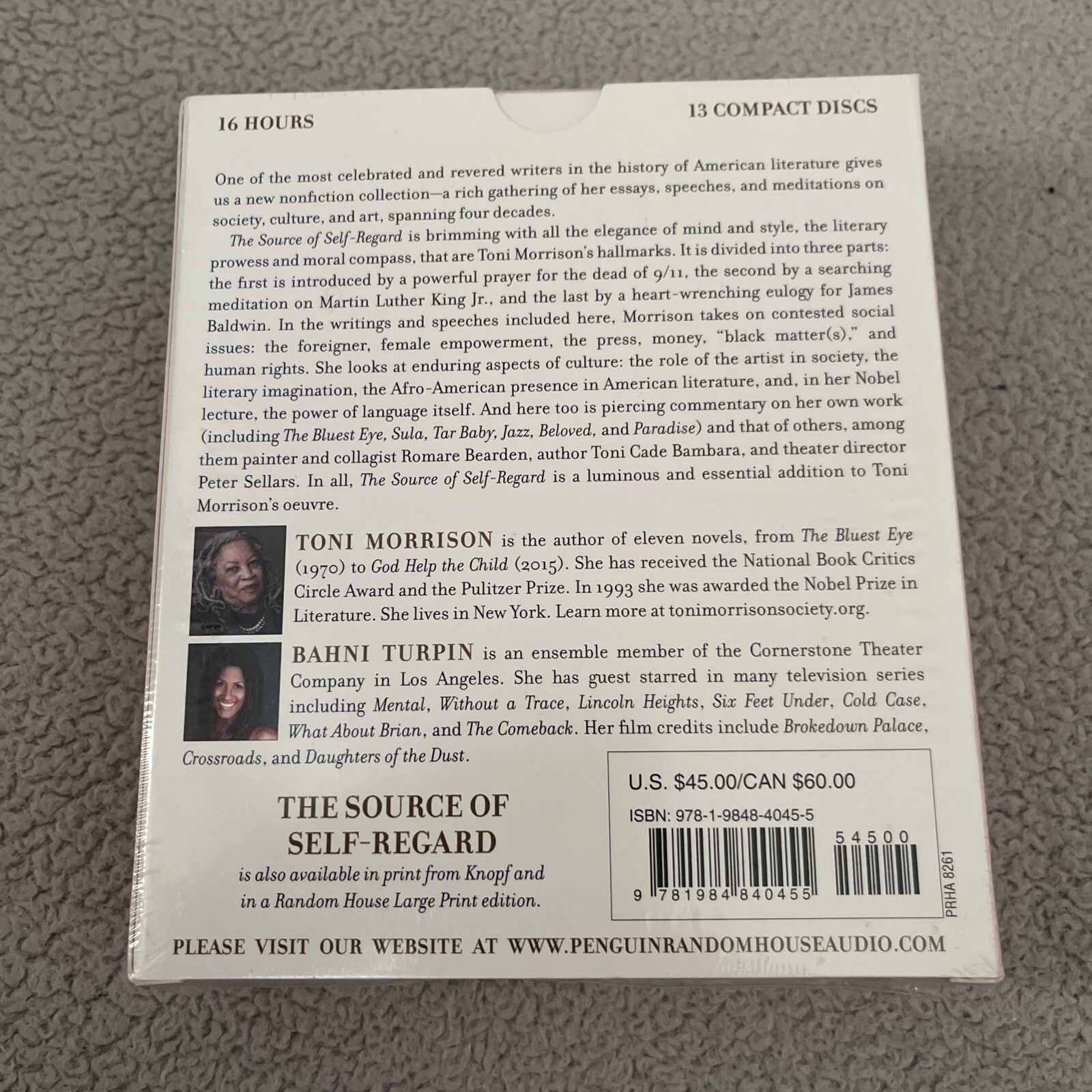 The Source Of Self-Regard — Selected Essays…Toni Morrison (NEW) 13 CD’s