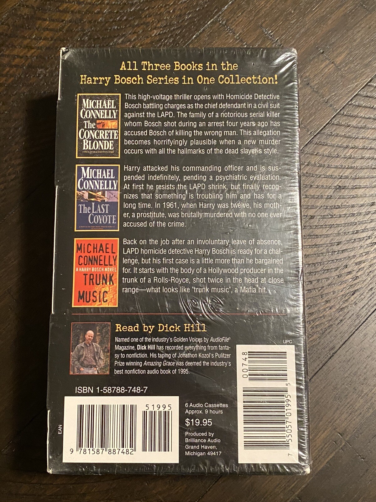 Michael Connelly Audiobook 3 Books In One Audiobook Cassette Tape — New