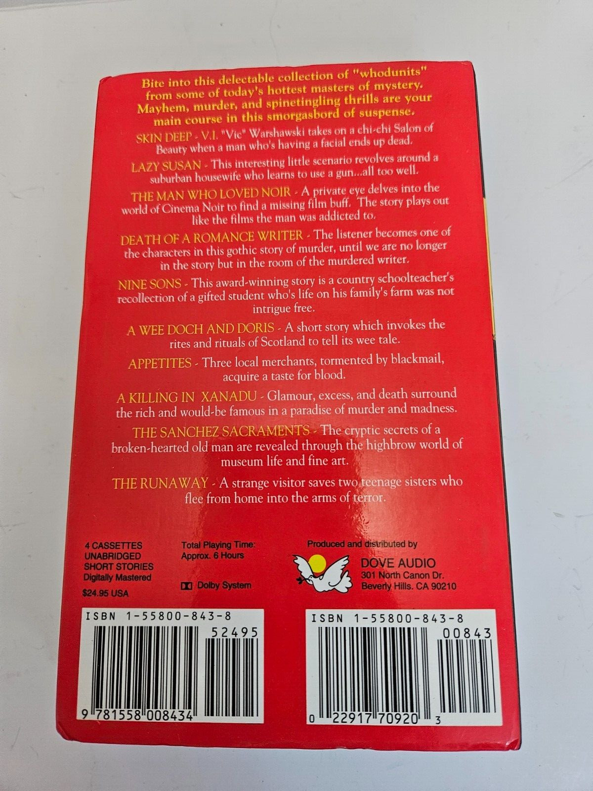 MURDER TO GO Dove Audio Books 4 Cassettes 6 Hours Play Time Unabridged #70920