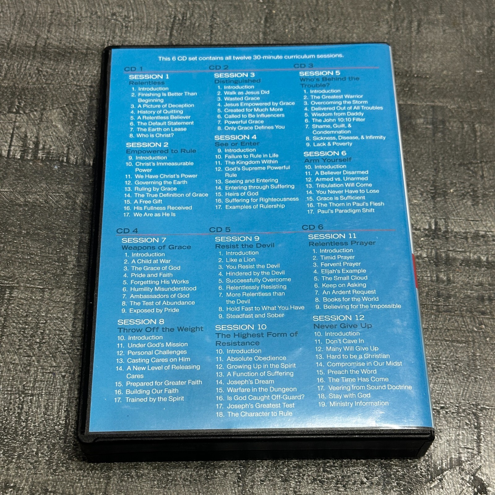 Relentless By John Bevere 6 CD Set 12 Christian Curriculum Sessions