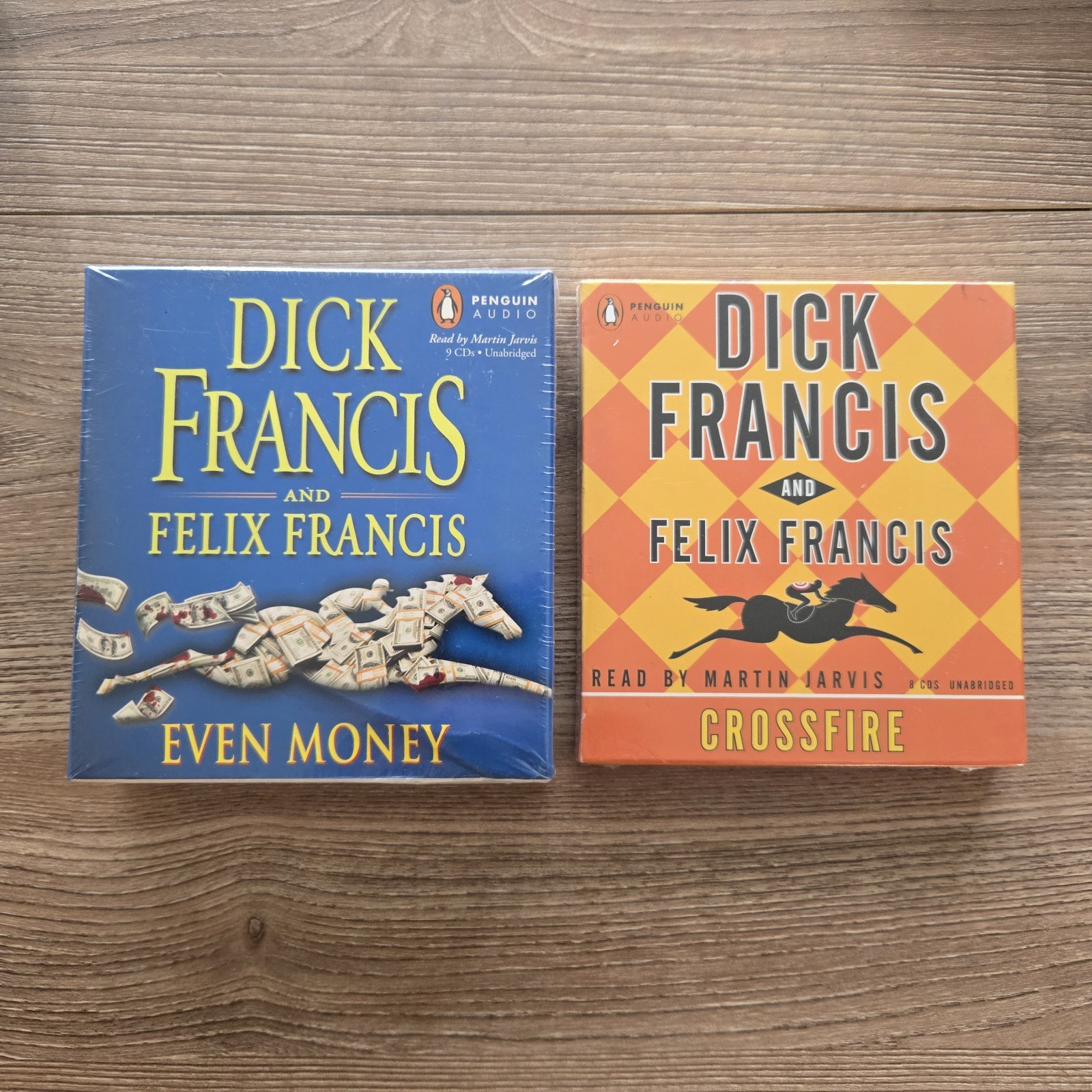SEALED: Dick & Felix Francis 2 Audiobook CD Lot Even Money Crossfire Jarvis