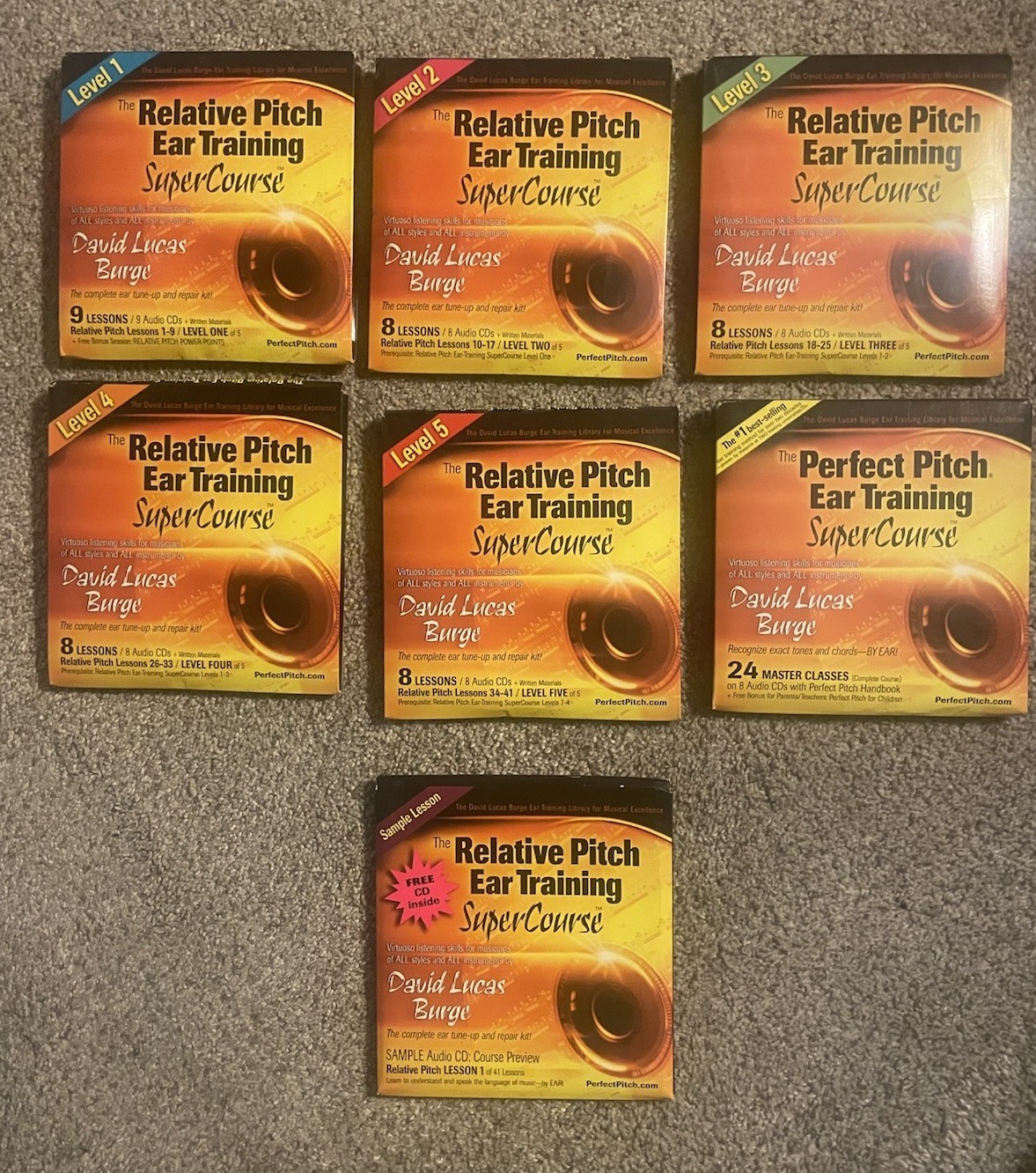 Relative Pitch Ear Training SuperCourse Level 1-5 CD Set — Most Never Opened