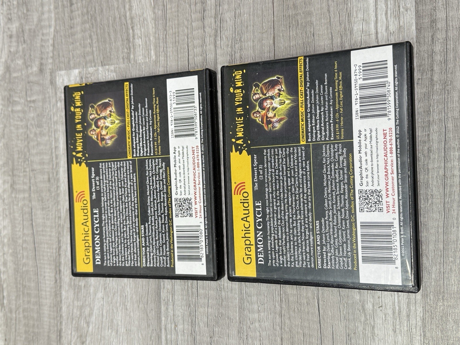 The Demon Cycle: The Desert Spear 1 & 2 by Peter V. Brett (2012, Compact Disc)