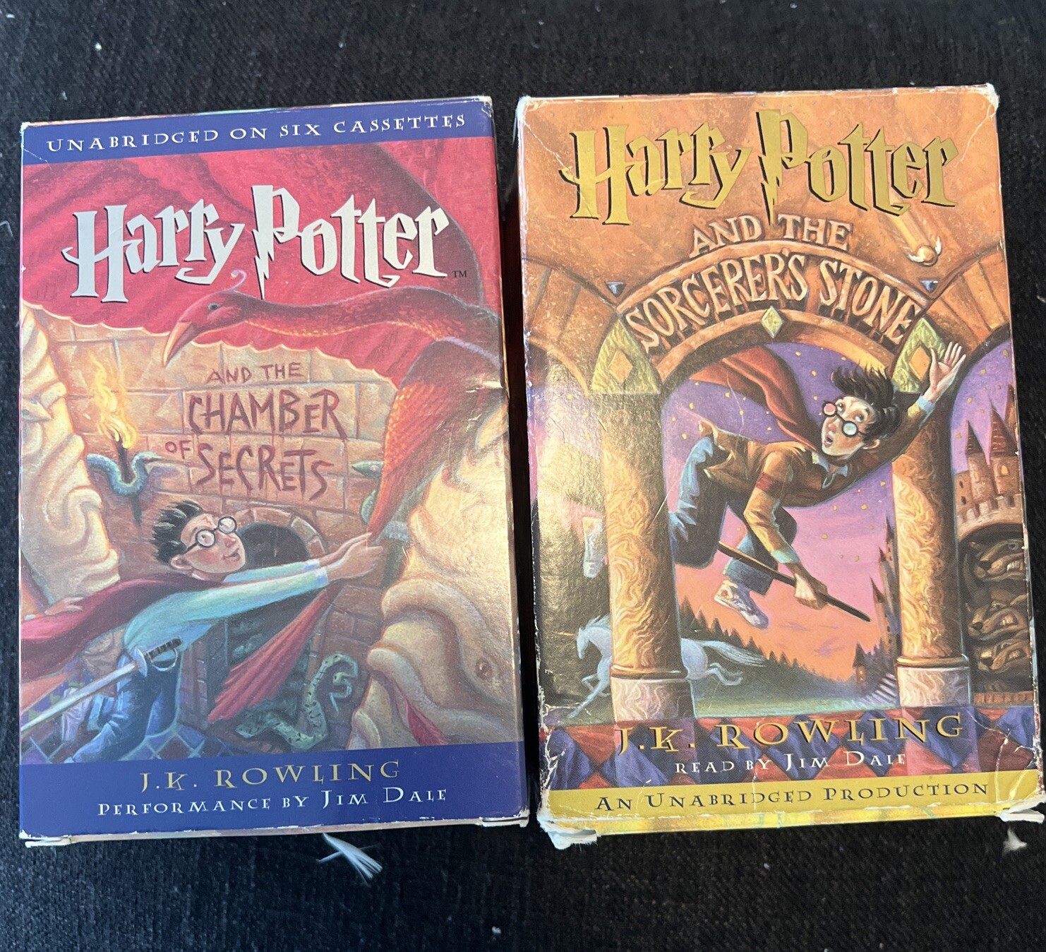 Harry Potter Audiobook Chamber Of Secrets & Sorcerers Stone Cassettes Vintage
