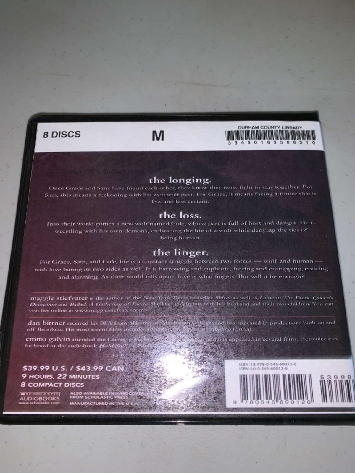 Shelf7 ~ audiobook on cds SINNER BY MAGGIE STIEFVATER