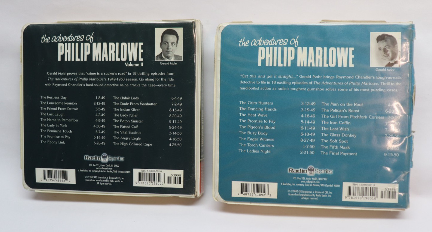 Adventures of Philip Marlowe Vol 1 & 2 Radio Spirits 18 CD Set Gerald Mohr