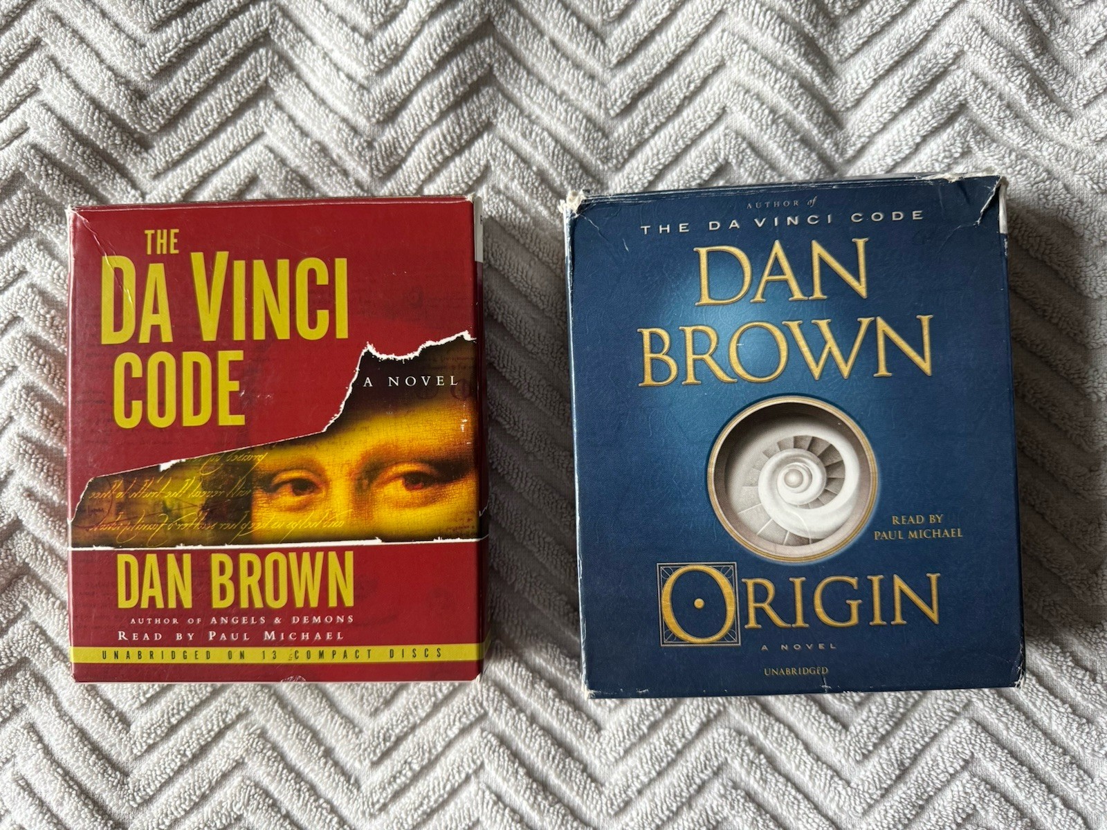 The Da Vinci Code and Origin CD Audiobooks by Dan Brown Free shipping