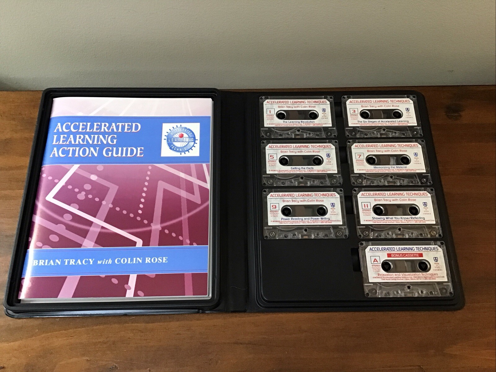 ACCELERATED LEARNING TECHNIQUES BY BRIAN TRACY COLIN ROSE 7 CASSETTES + WORKBOOK