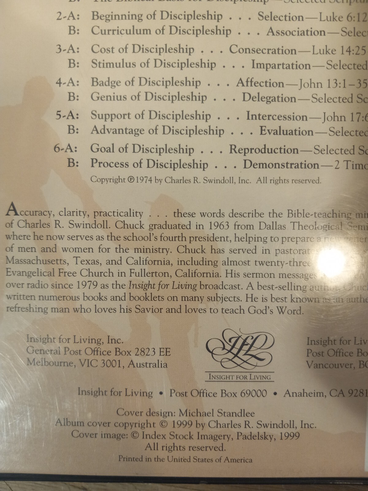 One-on-One Discipleship Ministry — Cassette Audio — by Charles Swindoll