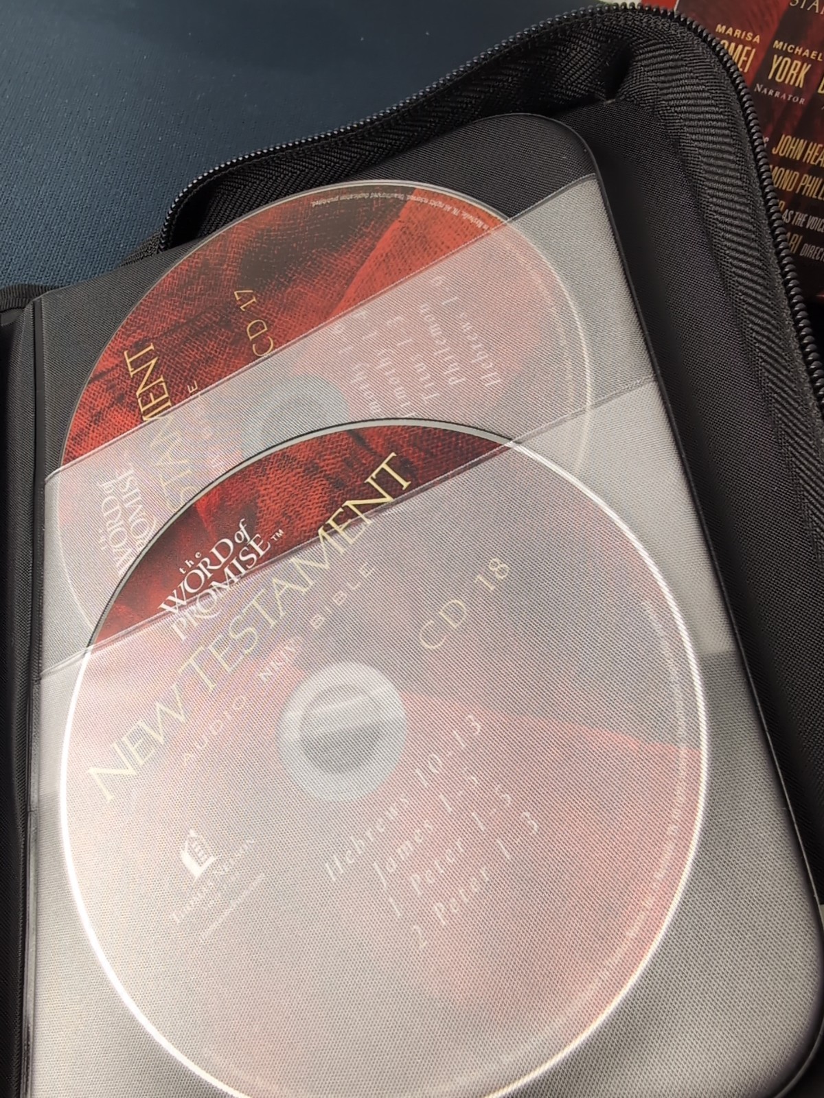 New Testament NKJV Audio Bible The Word of Promise (20 CD + 1 DVD) Set Zip Case
