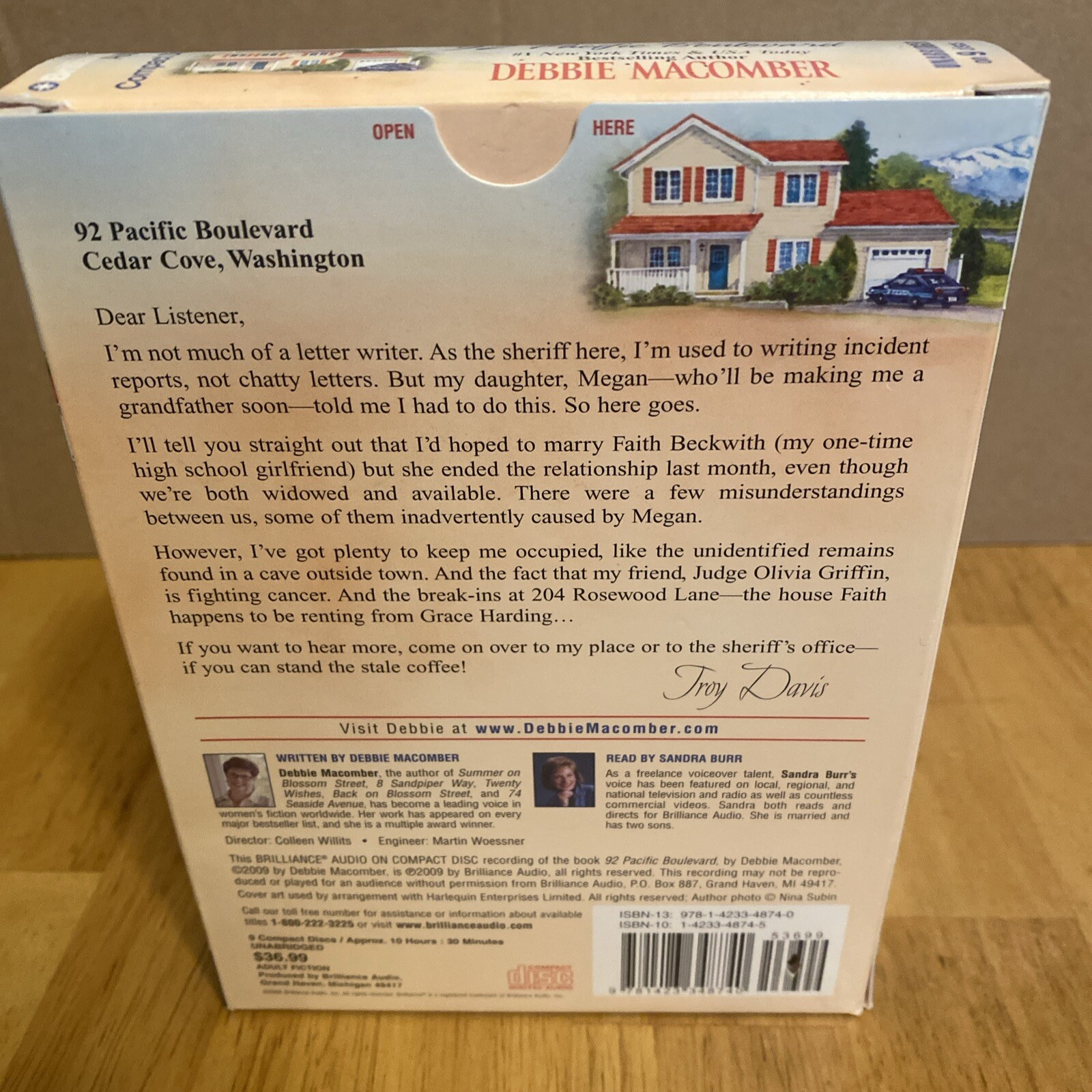 92 Pacific Boulevard — Cedar Cove Series — Debbie Macomber — 9 CD Audiobook