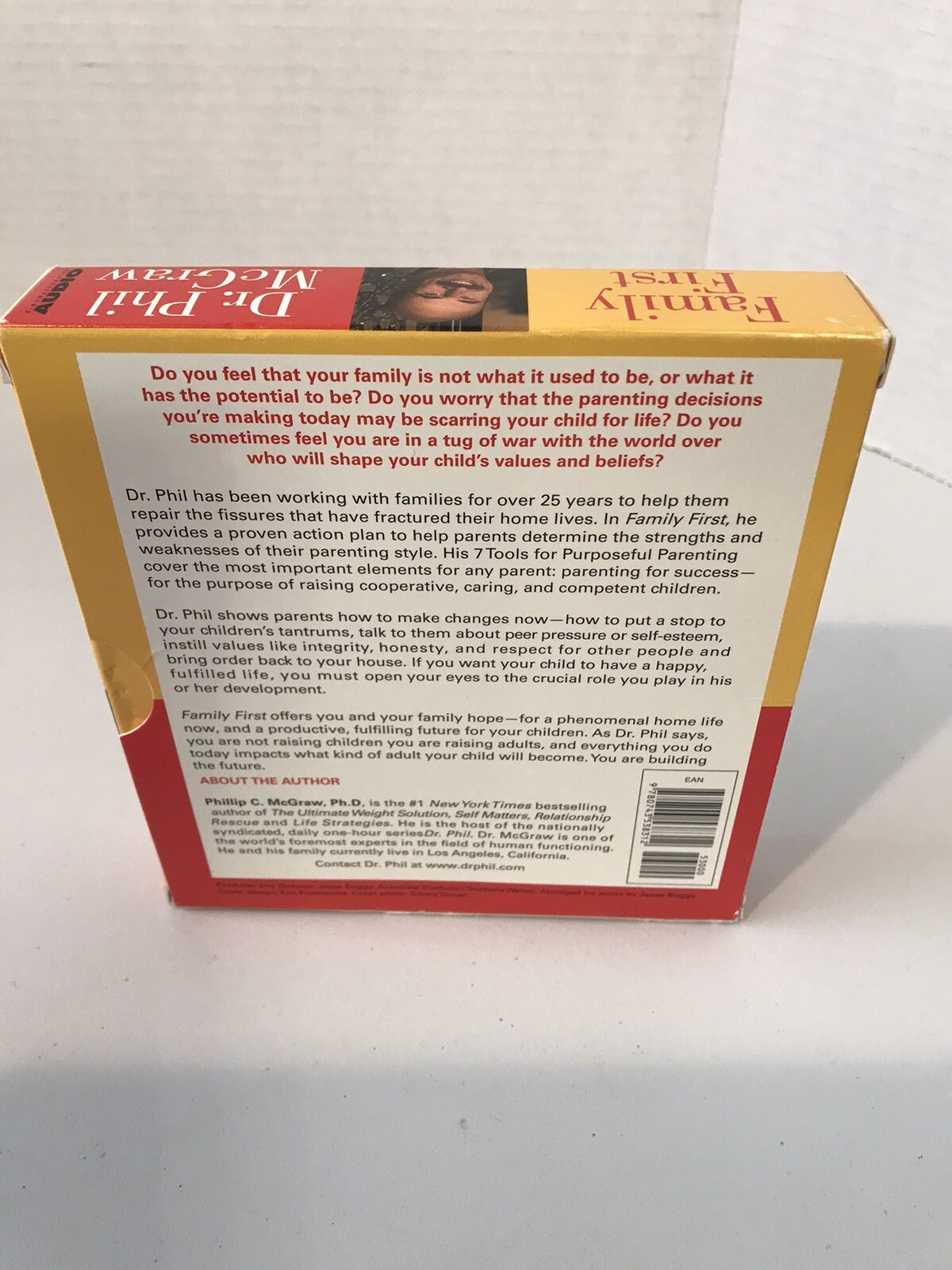 Family First by Dr. Phil McGraw. Audiobook CD. Enhanced CD