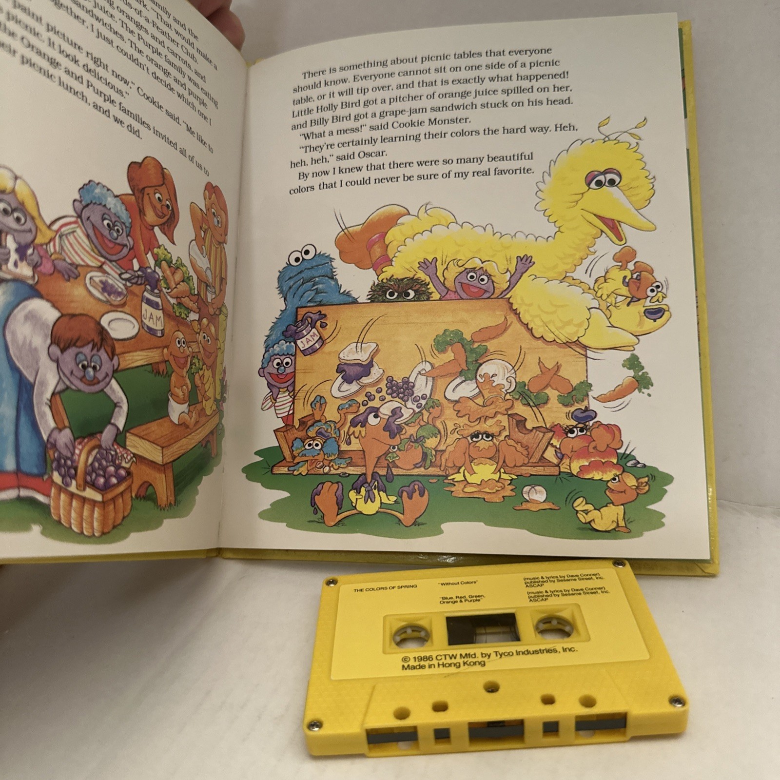 Big Bird Story Magic The Colors Of Spring Book Cassette Tape Muppets Vintage