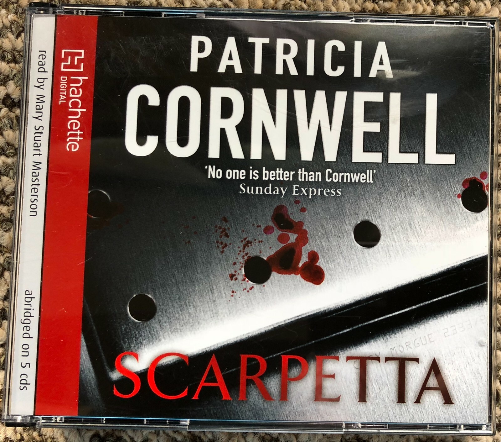 Audio Book PATRICIA CORNWELL Scarpetta on 5 x CDs read by Mary Stuart Masterson