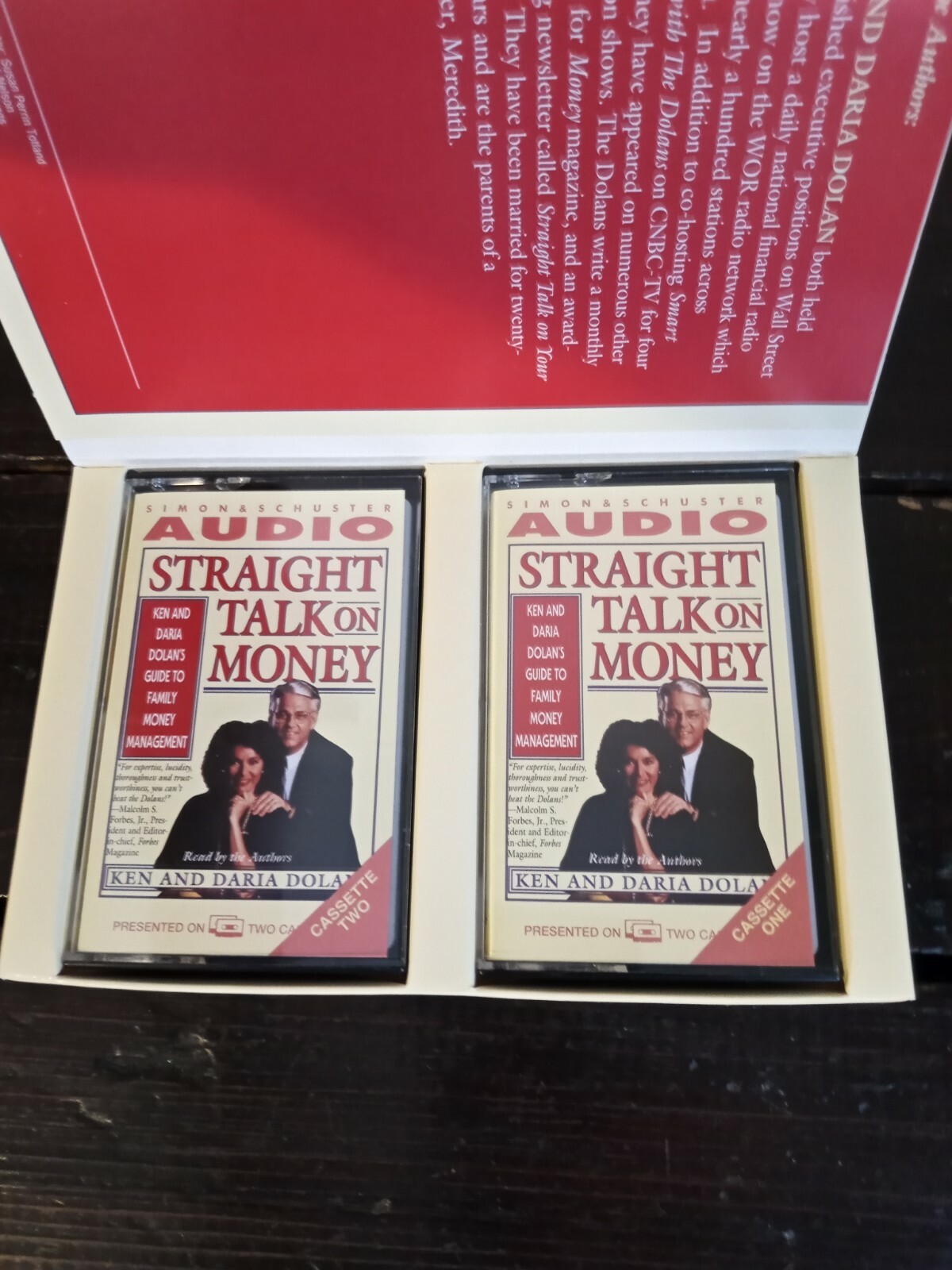 Straight Talk on Money by Ken and Daria Dolan Slipcase With 2 Cassettes
