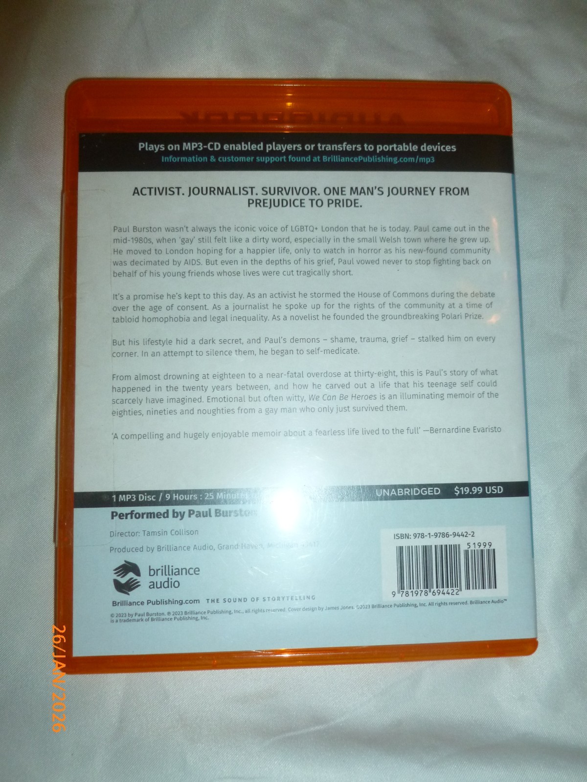 We Can Be Heroes Paul Burston MP3 CD Audiobook LGBTQ Memoir Unabridged 2023
