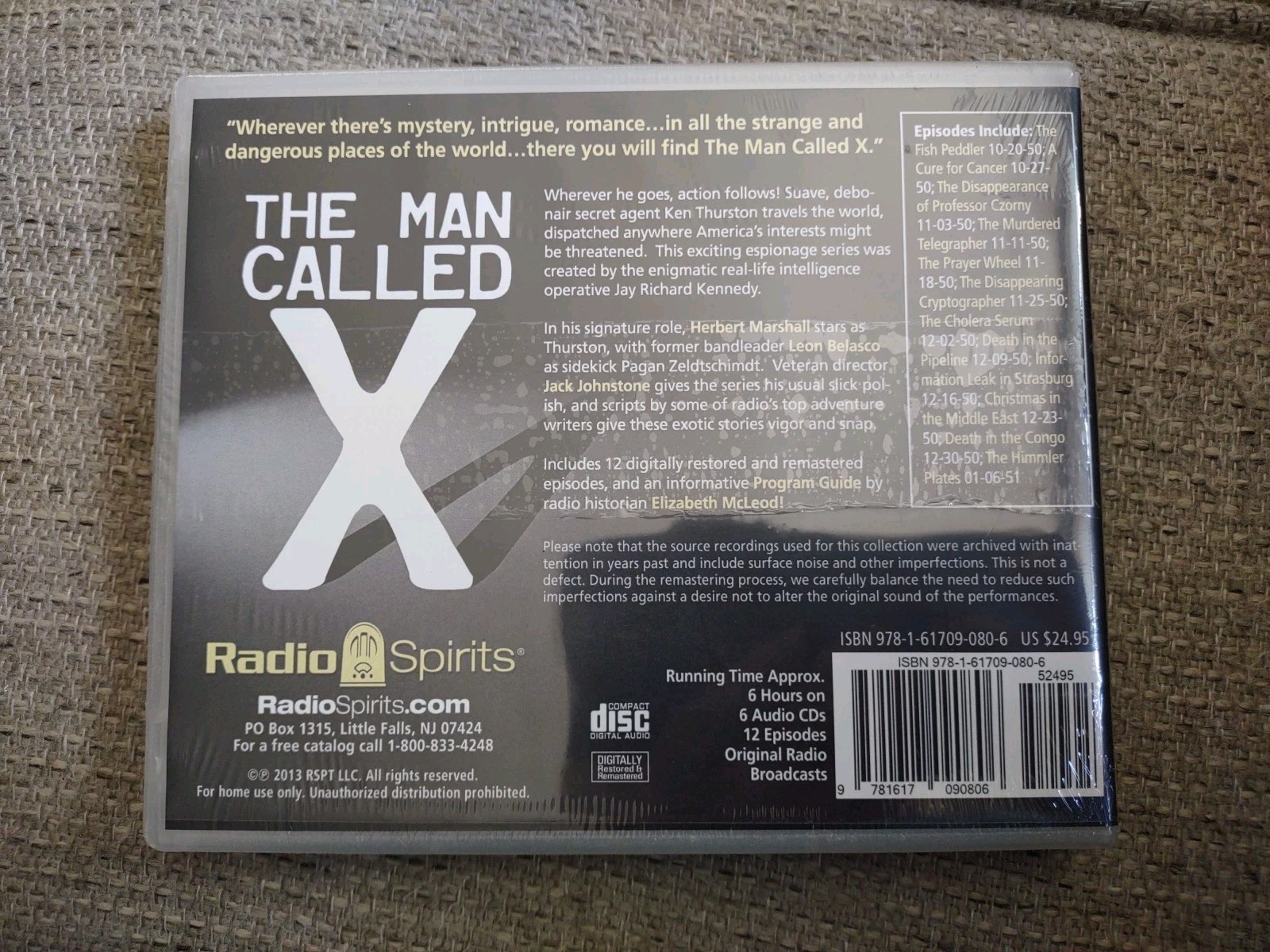 The Man Called X Herbert Marshall CD 2013 6-Discs Original Radio Broadcasts NEW