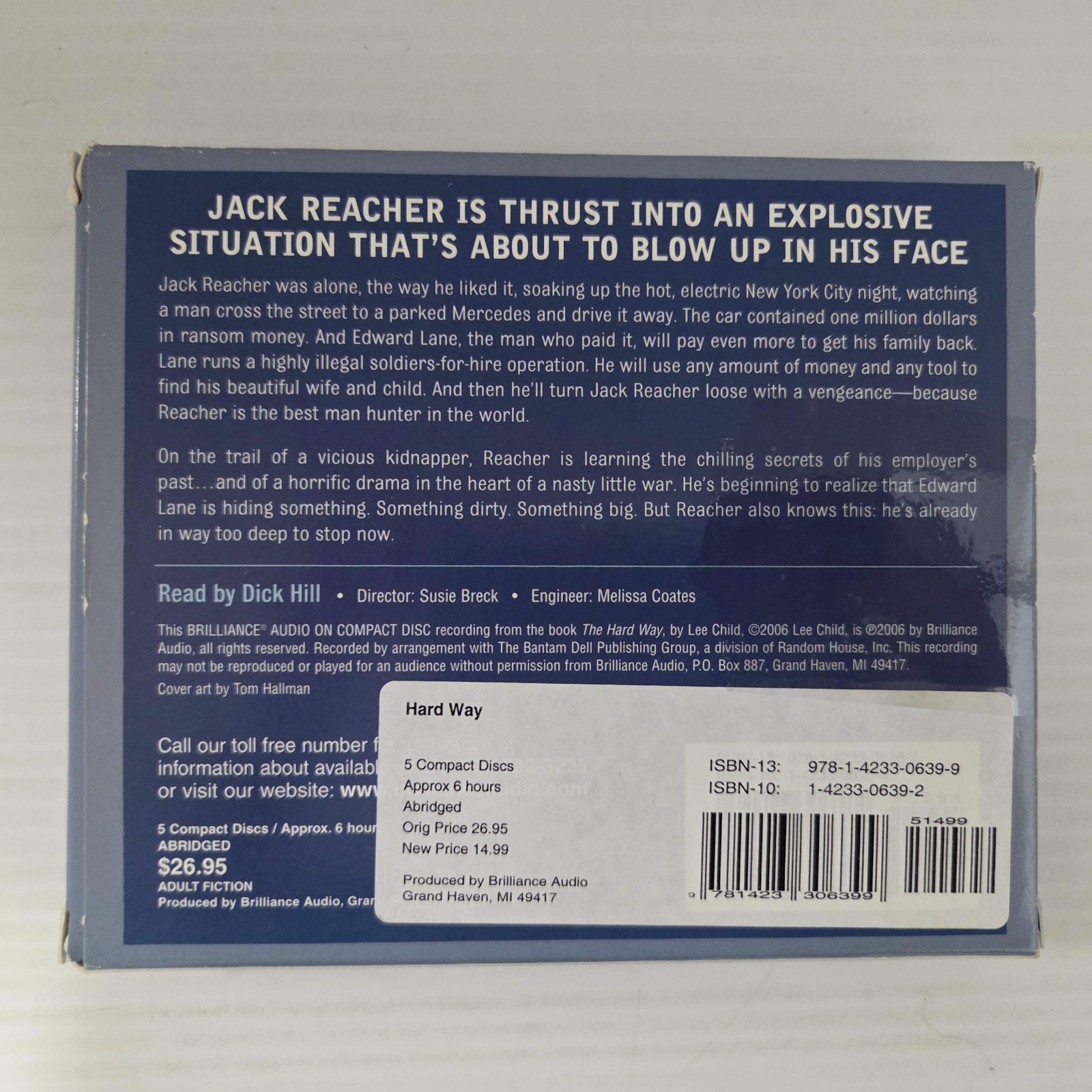 Audio Book The Hard Way by Lee Child 5 x Audio CD Set crime thriller action