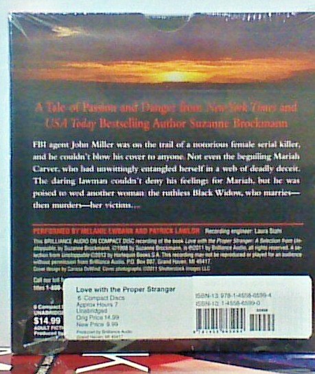 NEW *Sealed* AUDIO BOOK on CDs LOVE WITH THE PROPER STRANGER Suzanne Brockmann02
