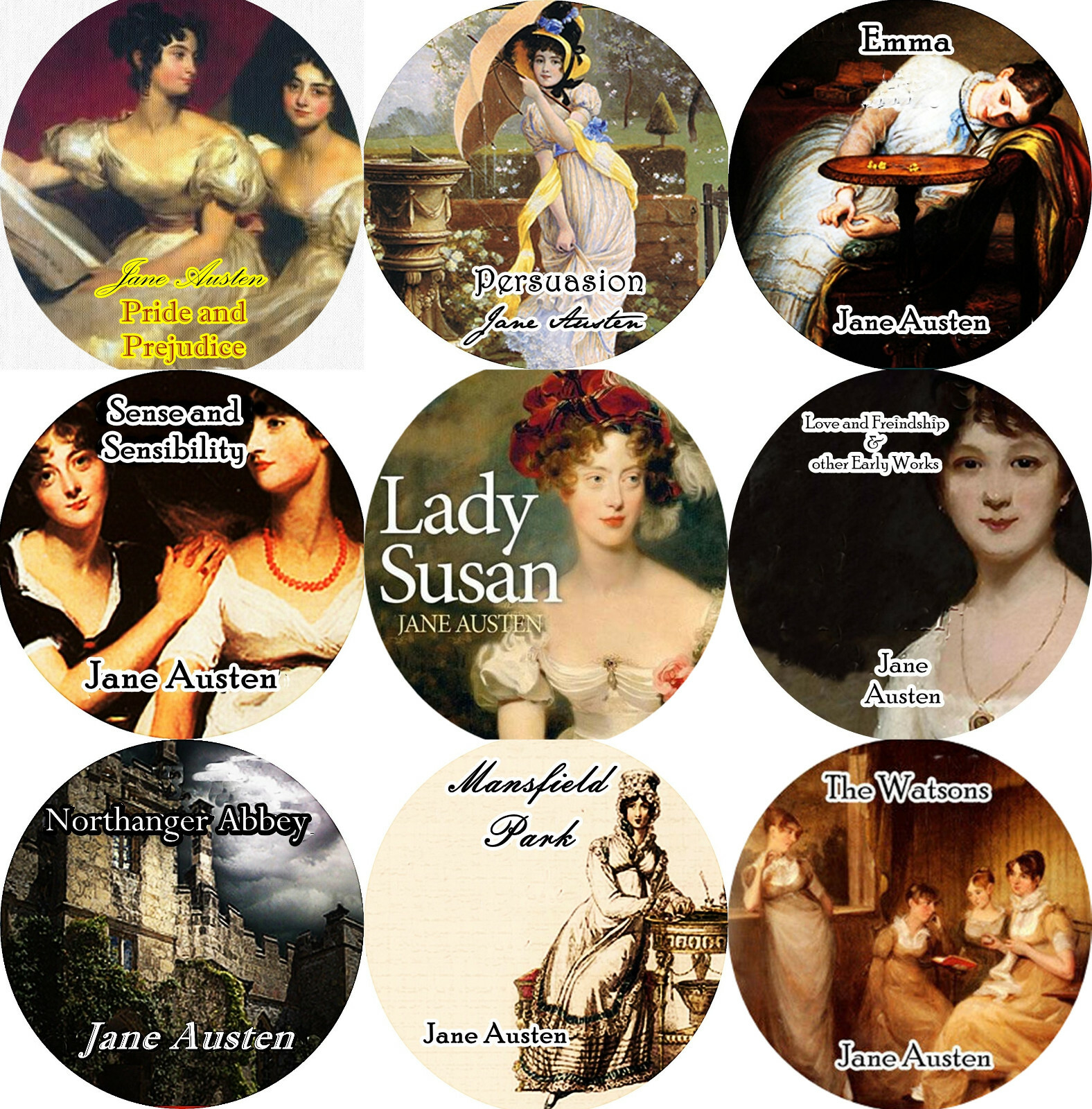 Jane Austen Lot of 9 Mp3 (READ) CD Audiobooks / Pride and Prejudice / Emma
