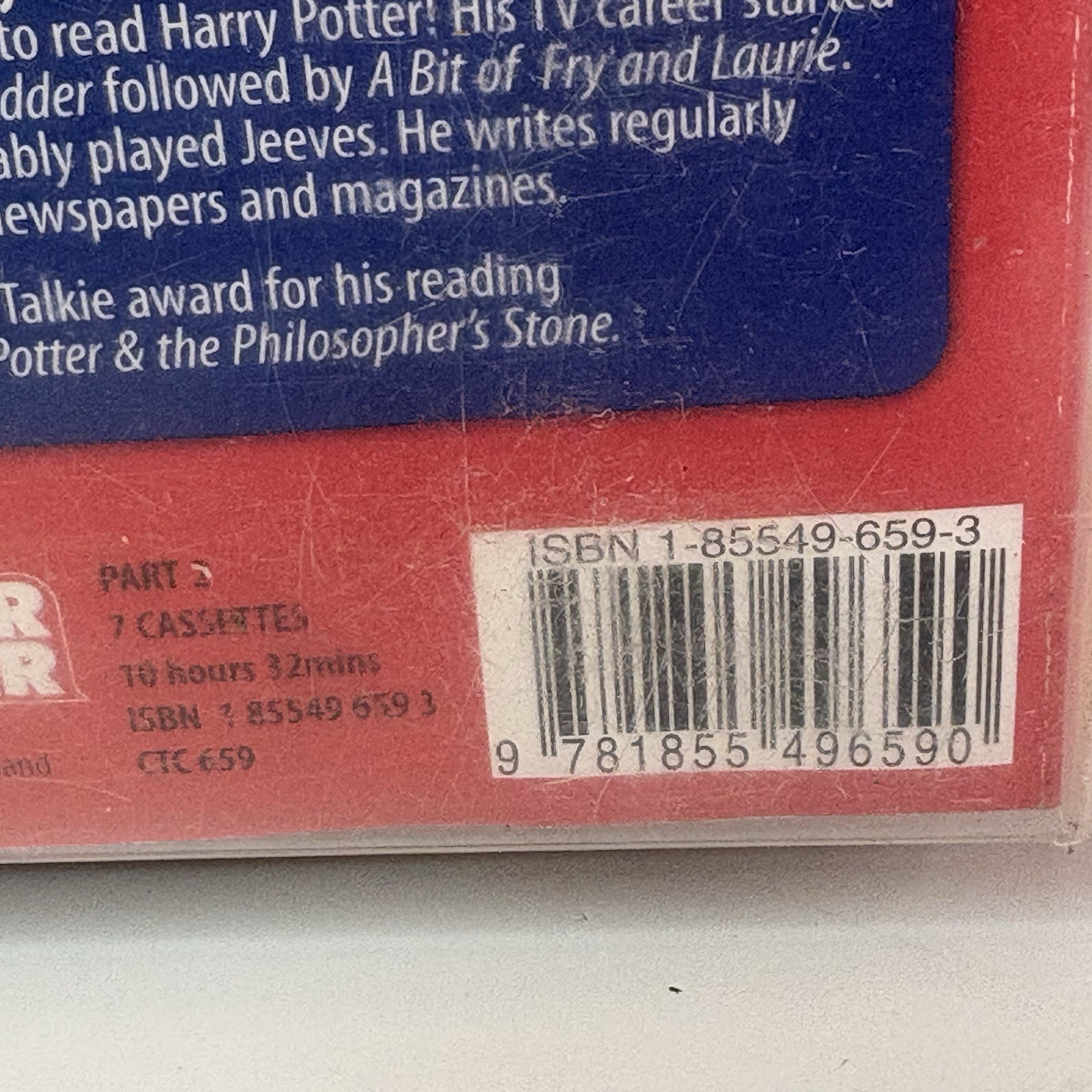 Harry Potter Goblet of Fire Part 2 Cassette Audiobook Stephen Fry BBC 7 Tapes