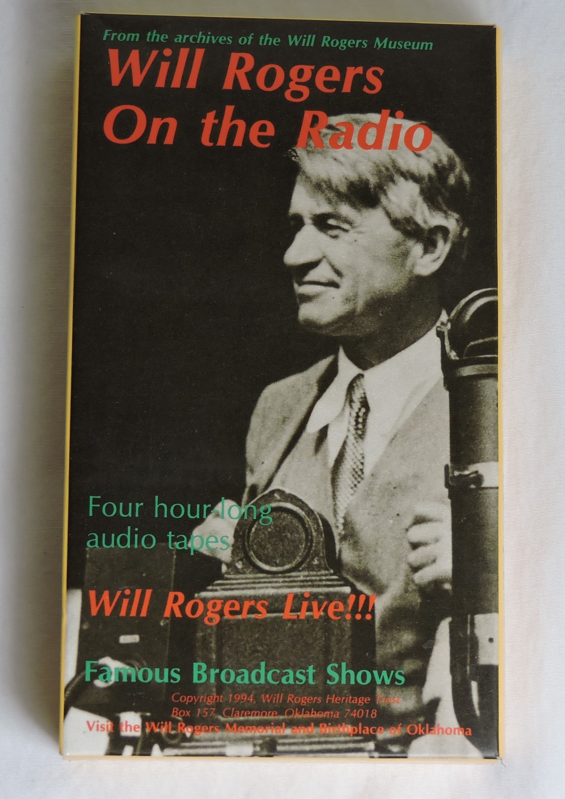 Will Rogers on Radio Four Cassettes One Hour Long Each 1930’s National Broadcast