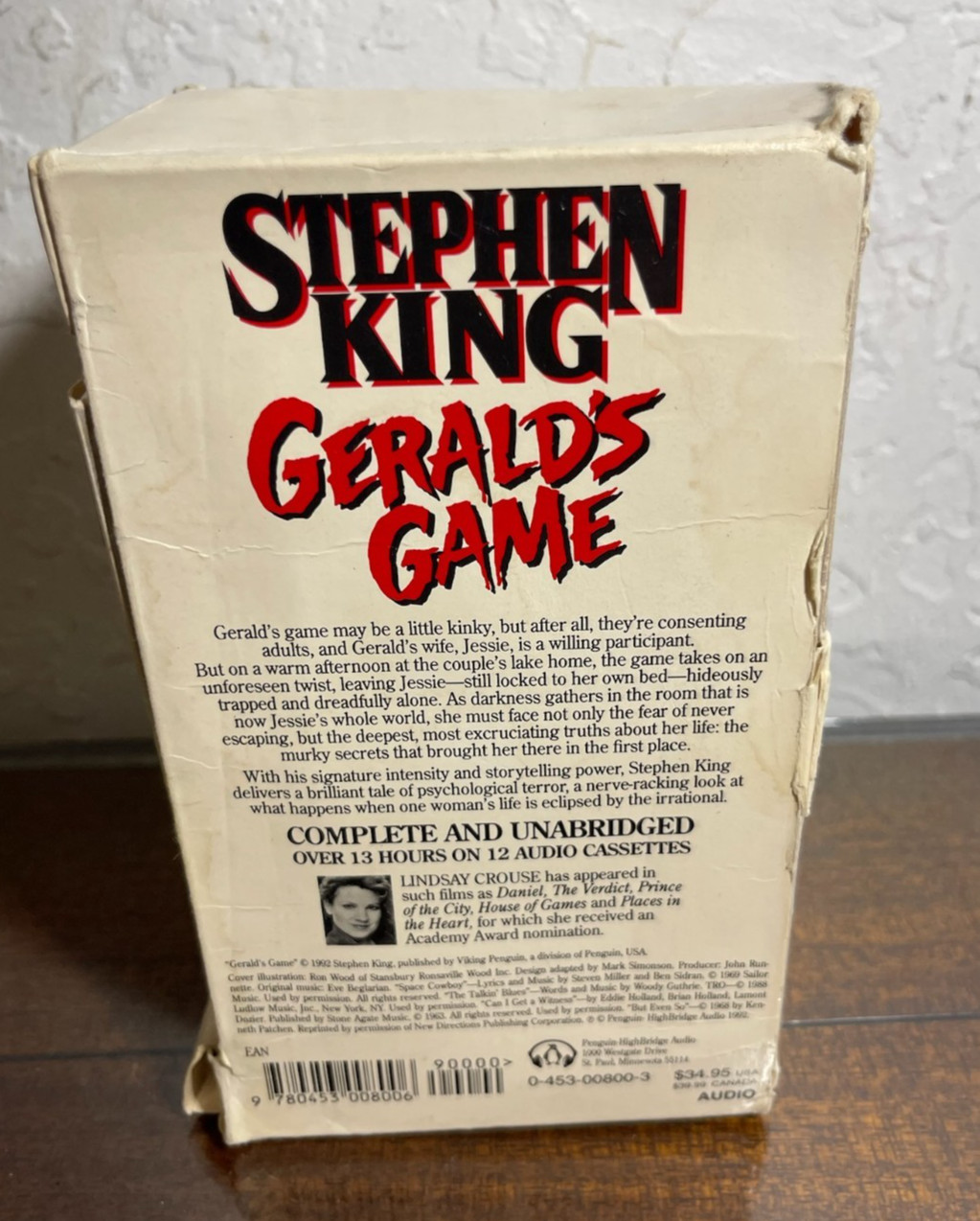 Stephen King Gerald’s Game Audiobook Cassette Unabridged 12 Tapes Complete