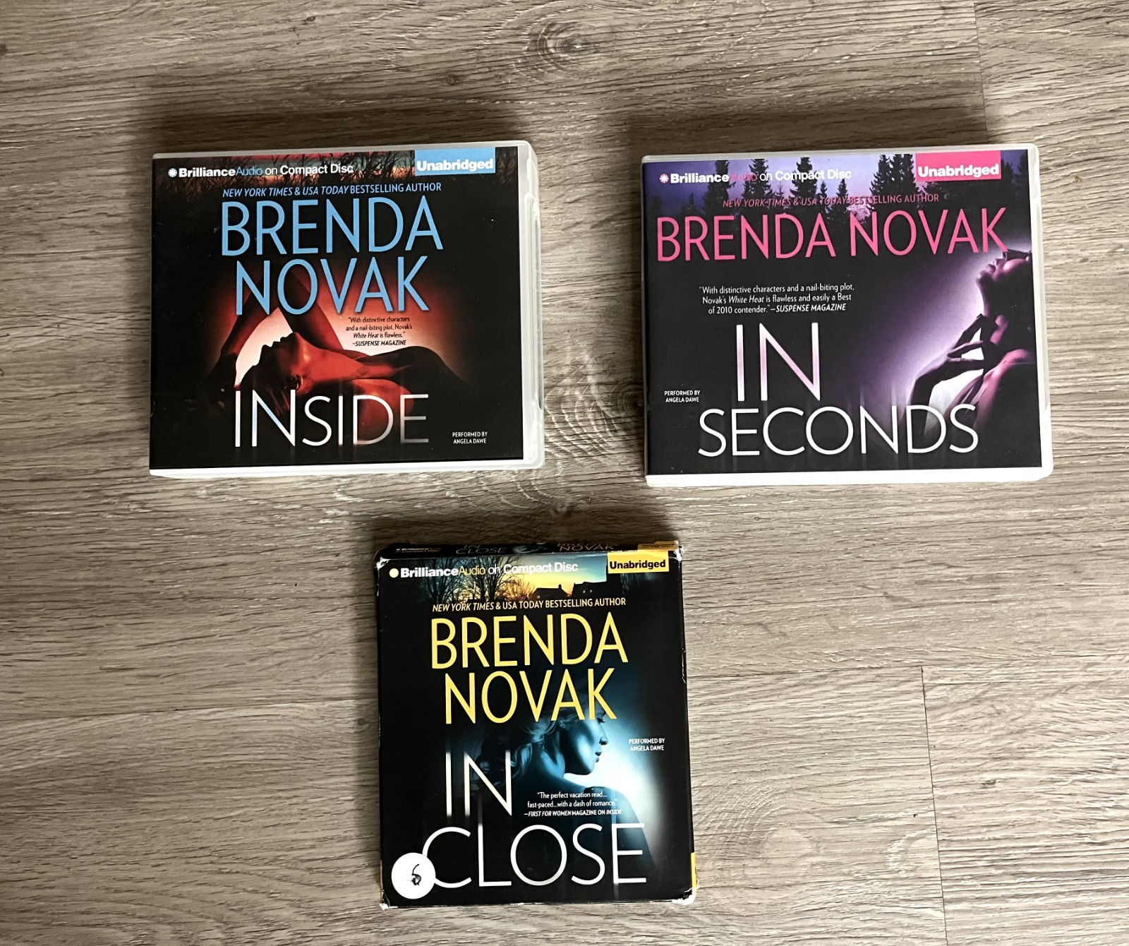 LOT OF 3 BRENDA NOVAK TRILOGY AUDIOBOOKS ON CD