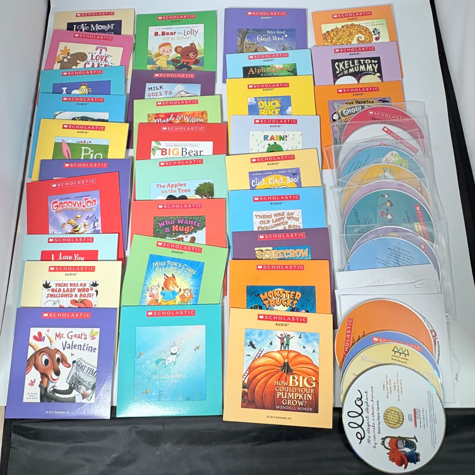 Lot Of 46 Scholastic Audio Books CDs Homeschool School Classroom