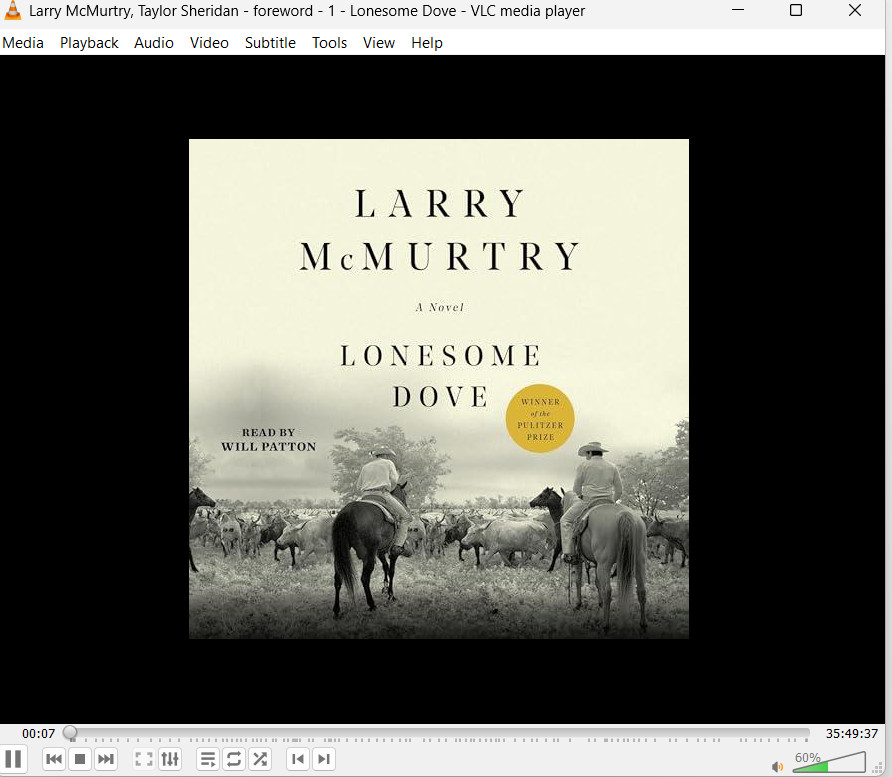 AUDIOBOOKS ~ LARRY MCMURTRY LONESOME DOVE, STREETS OF LAREDO, 7 BOOKS .MP3 USB