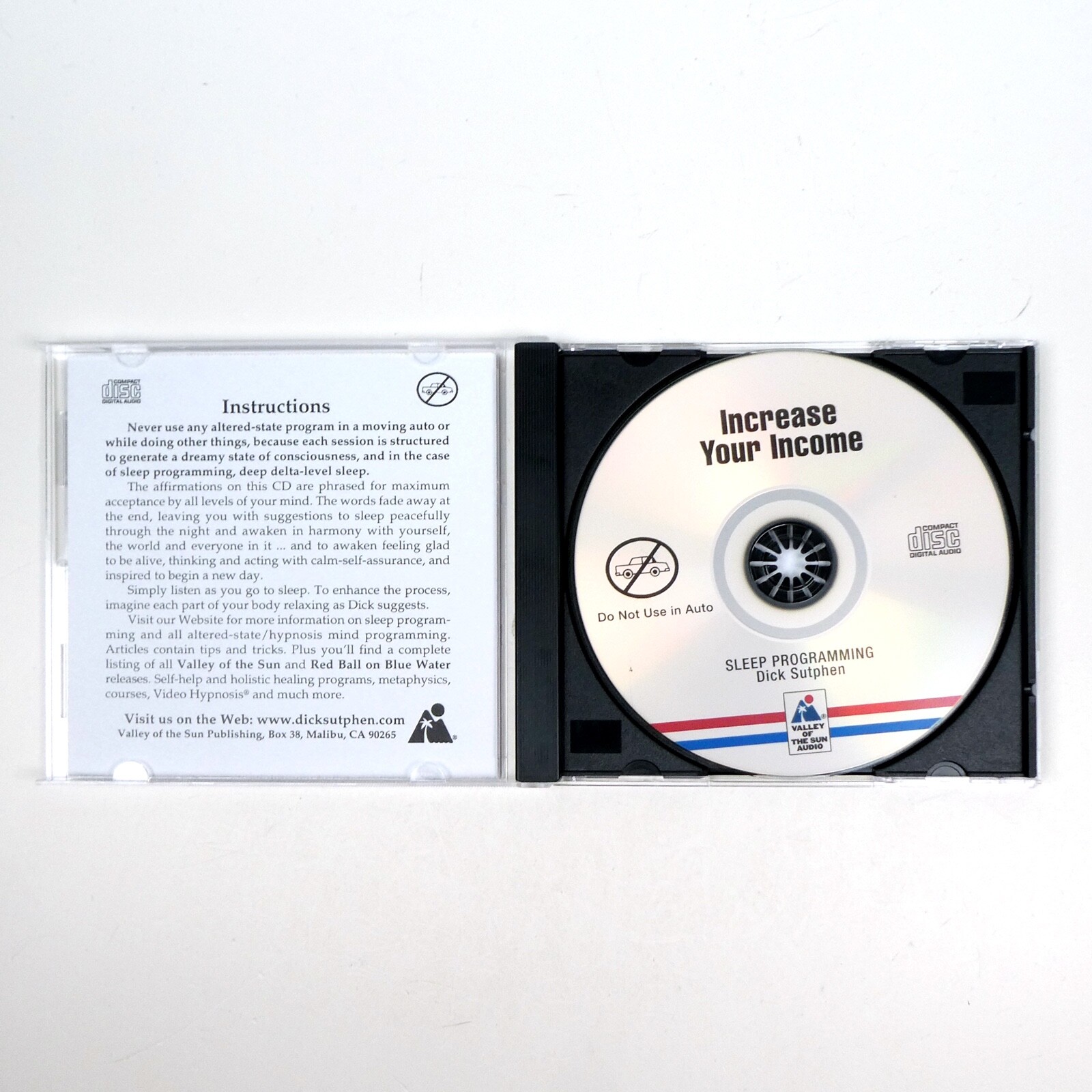 INCREASE YOUR INCOME Sleep Programming Self Hypnosis CD Dick Sutphen how to