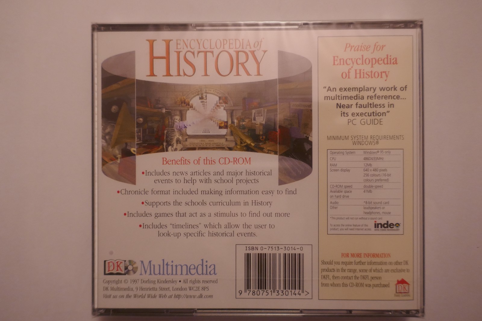 CD-ROM: Jewel Case (PS): Chronicle Encyclopedia of History, Dorling Kindersley,