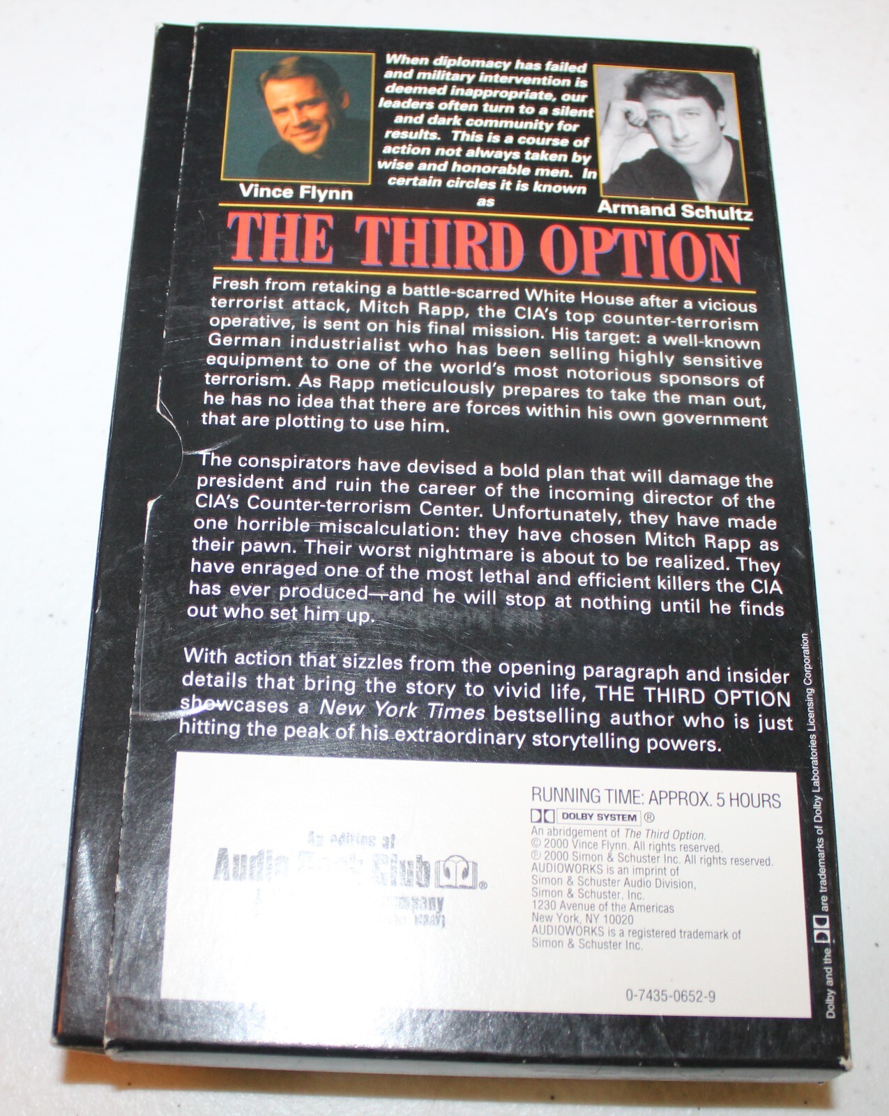 The Third Option by Vince Flynn (2000, Audio Cassette, Abridged) Political