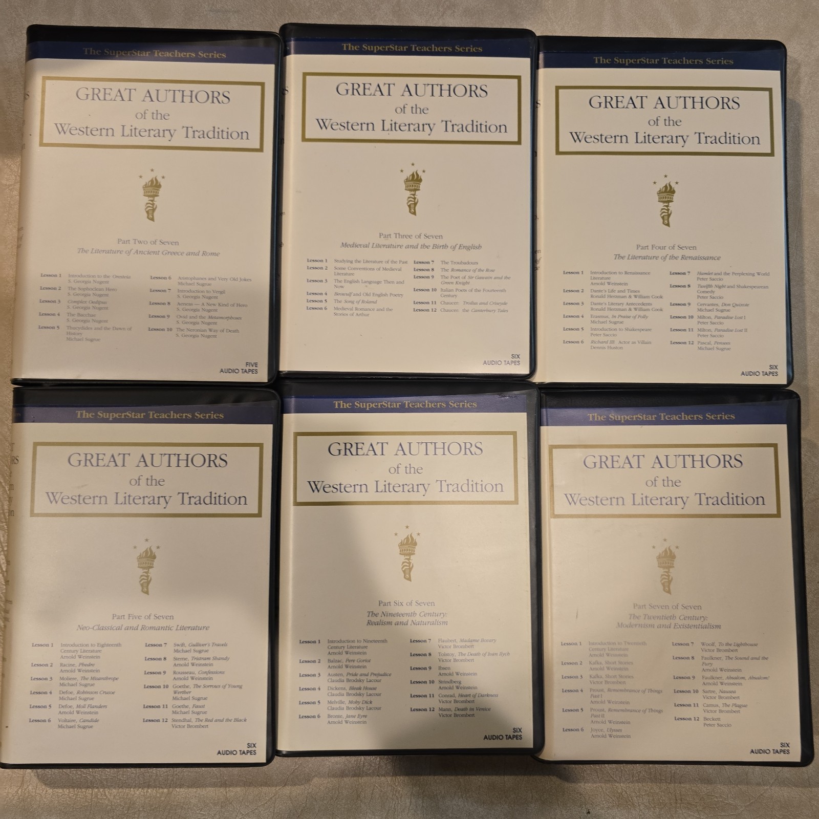 Great Authors Western Literary Tradition Audio Tape SuperStar Teachers Parts 2-7