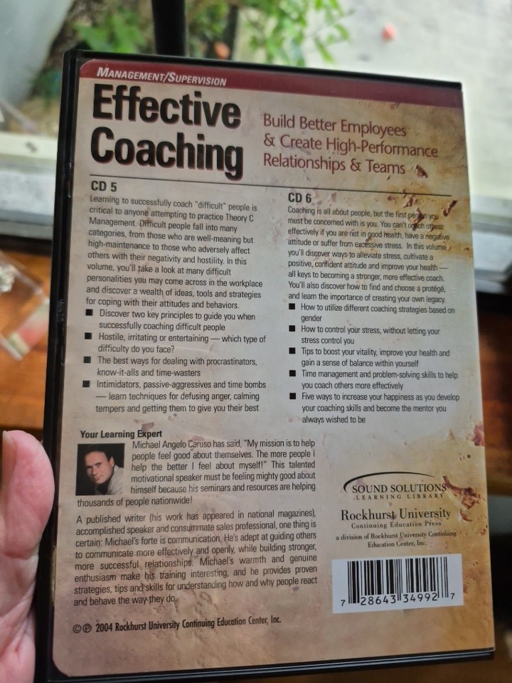 EFFECTIVE COACHING Build Better Employees Relationship Michael Caruso 6 AUDIOCDS