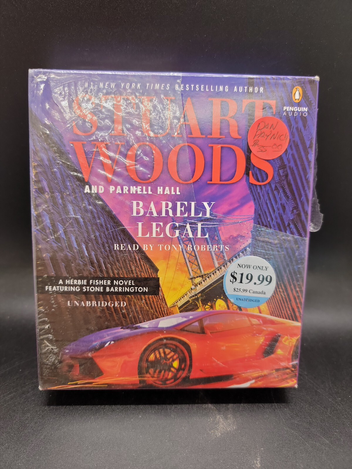 Barely Legal by Stuart Woods Parnell Hall (Herbie Fisher #1) Unabridged Audio CD
