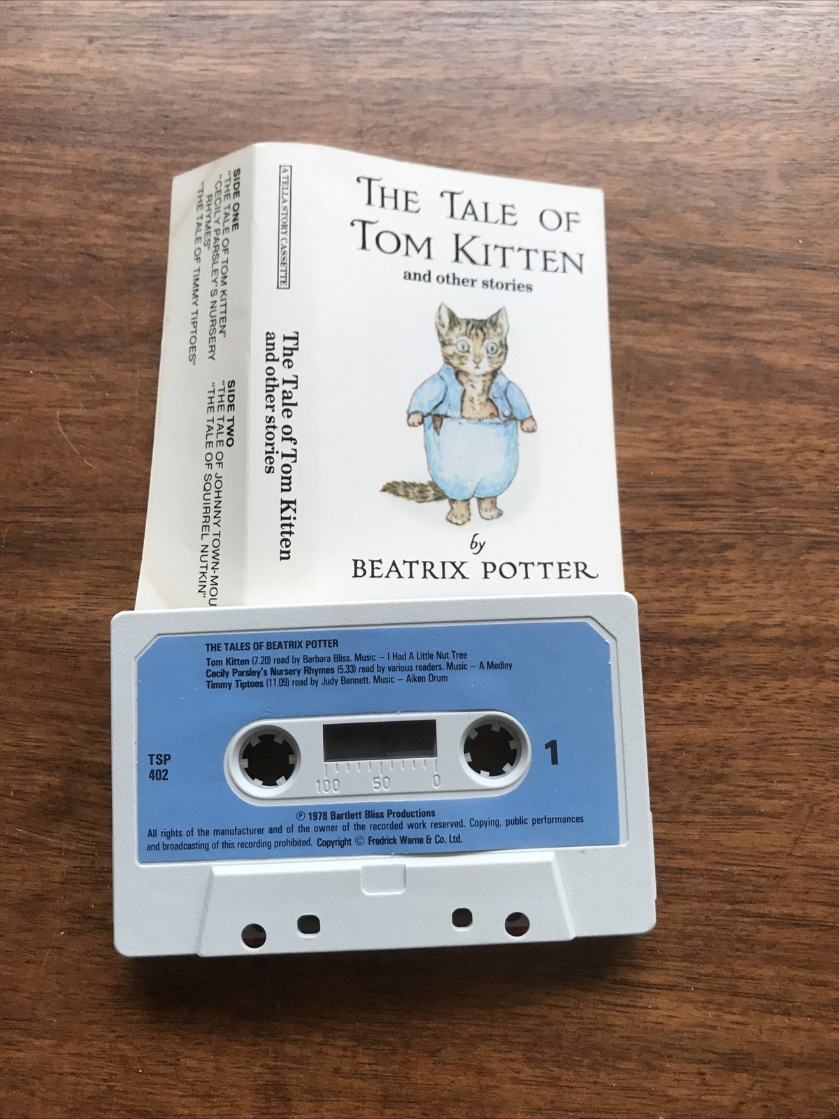 Children’s Story Cassette — The Tale Of Tom Kitten By Beatrix Potter 1978