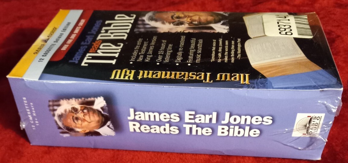 James Earl Jones Reads the Bible (12 Cassette Set, 2002) Split In Seal (Pic) KJV