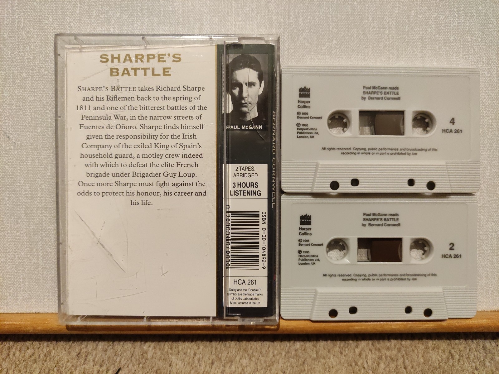 AUDIO BOOK Bernard Cornwell SHARPE’S BATTLE read by Paul McGann 2 x Cassettes