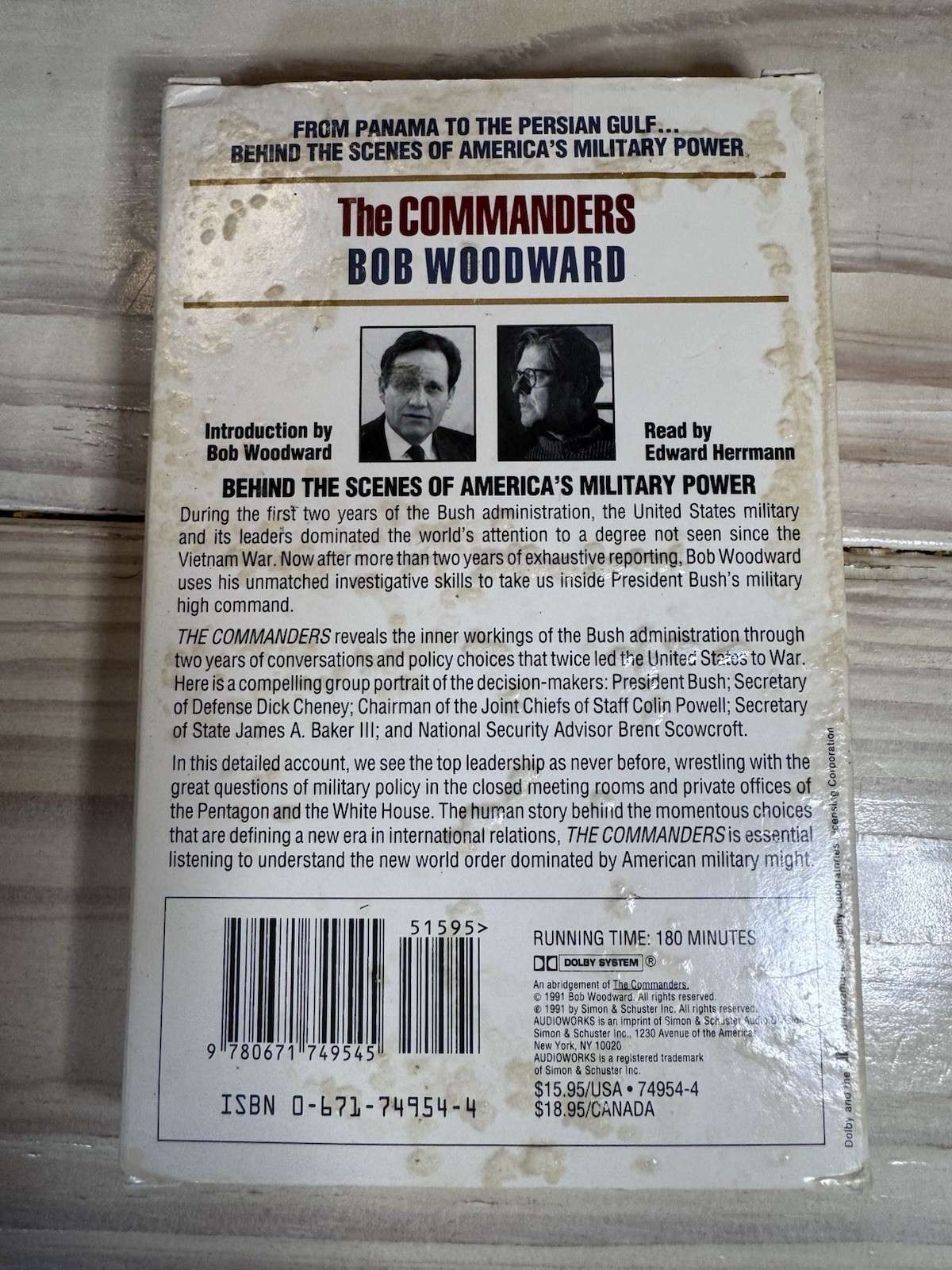 The Commanders by Bob Woodward (1991, Audiobook 2 Cassette Set