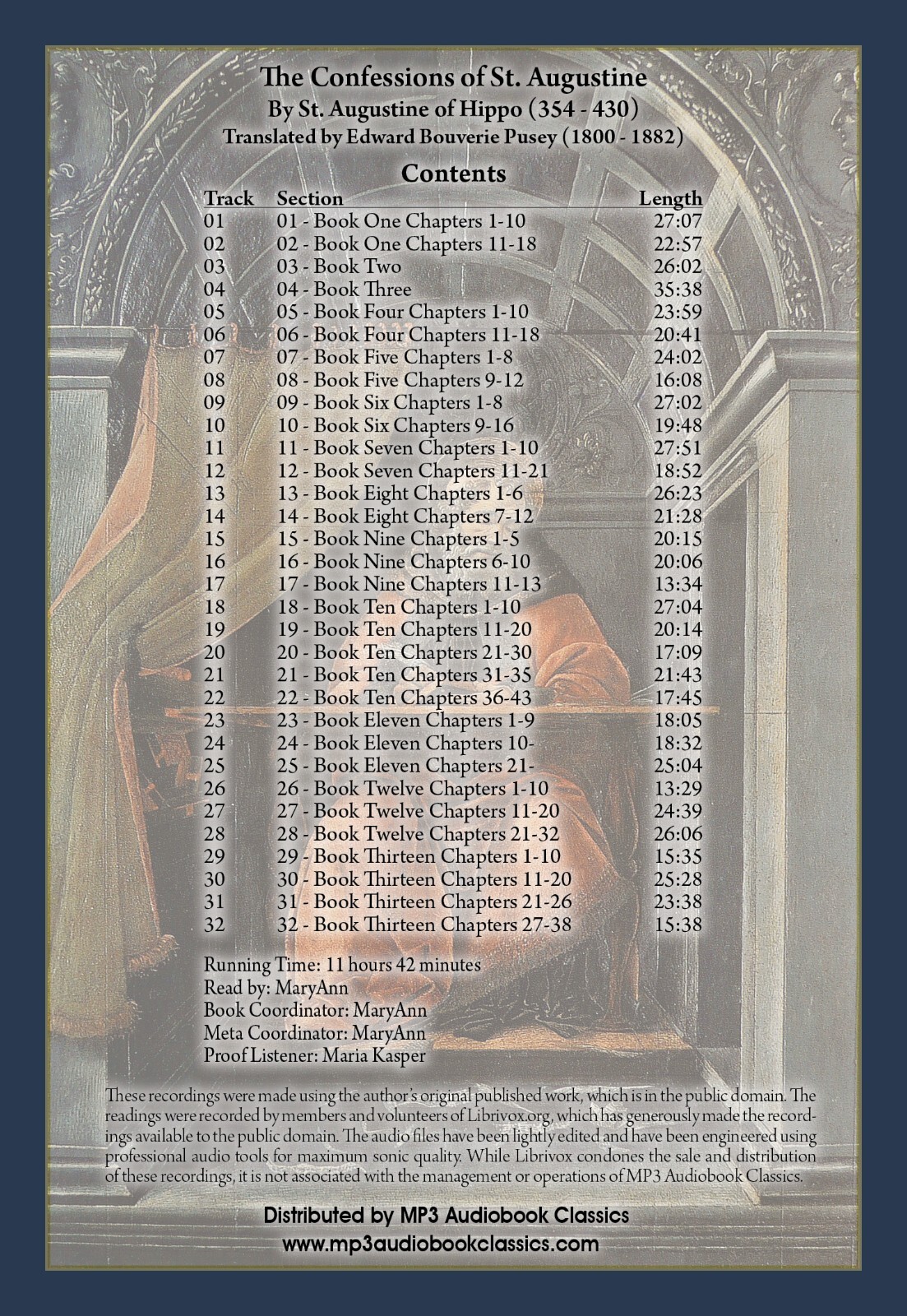 The Confessions of St. Augustine — Unabridged MP3 CD Audiobook in DVD case