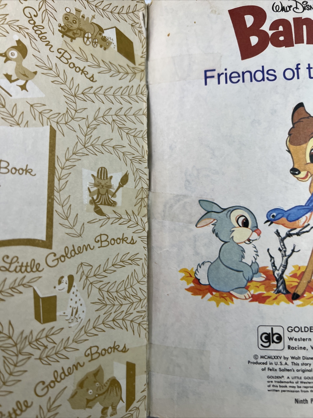 Vintage A Little Golden Book Disney’s Bambi Friends Of The Forest 1980 #1586